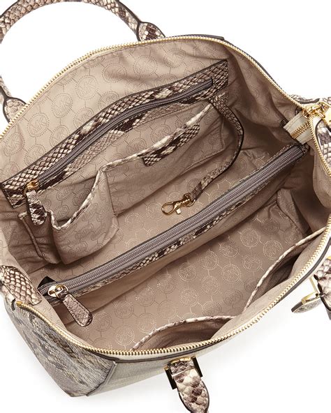 michael kors riley leather satchel|Michael Kors large satchel handbag.